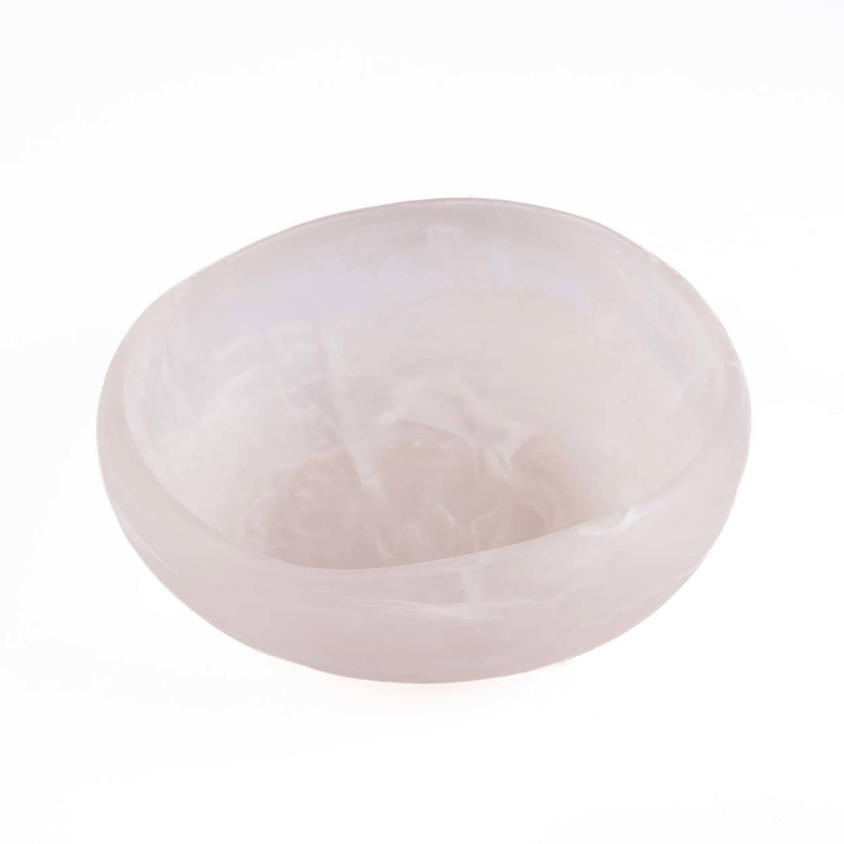The Resin Organic Bowl Pink L, balta