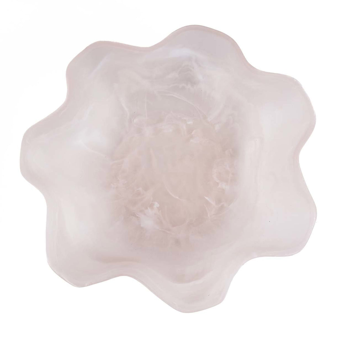 The Resin Organic Fruit Bowl Pink, balta