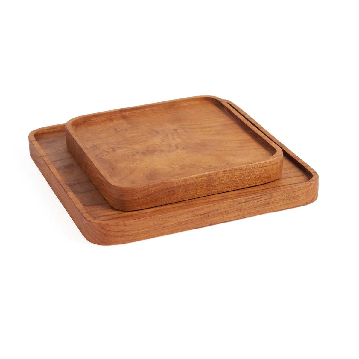 The Teak Square Plate XS, natūrali spalva