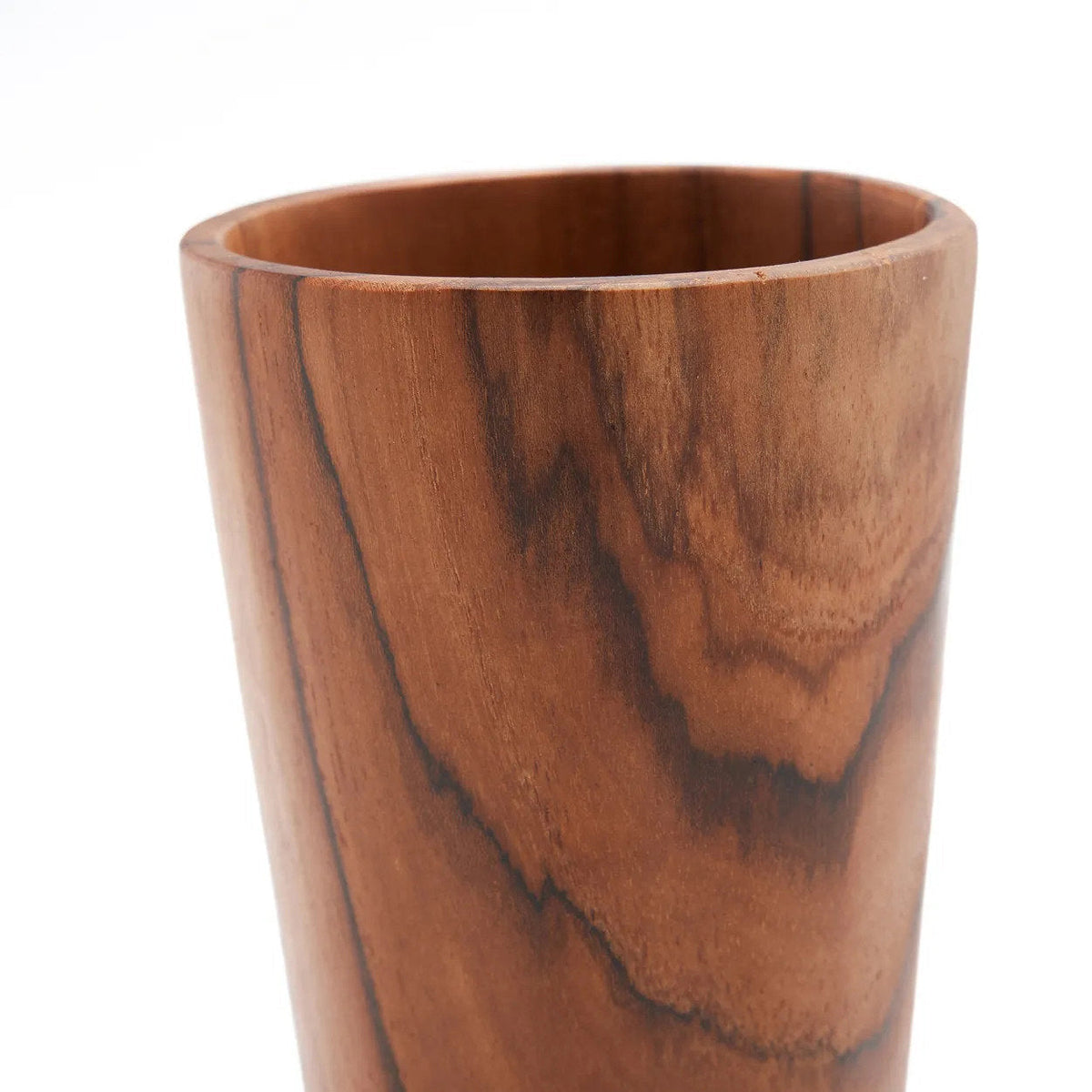 Teak Root aukštas puodelis, natūralaus tikmedžio