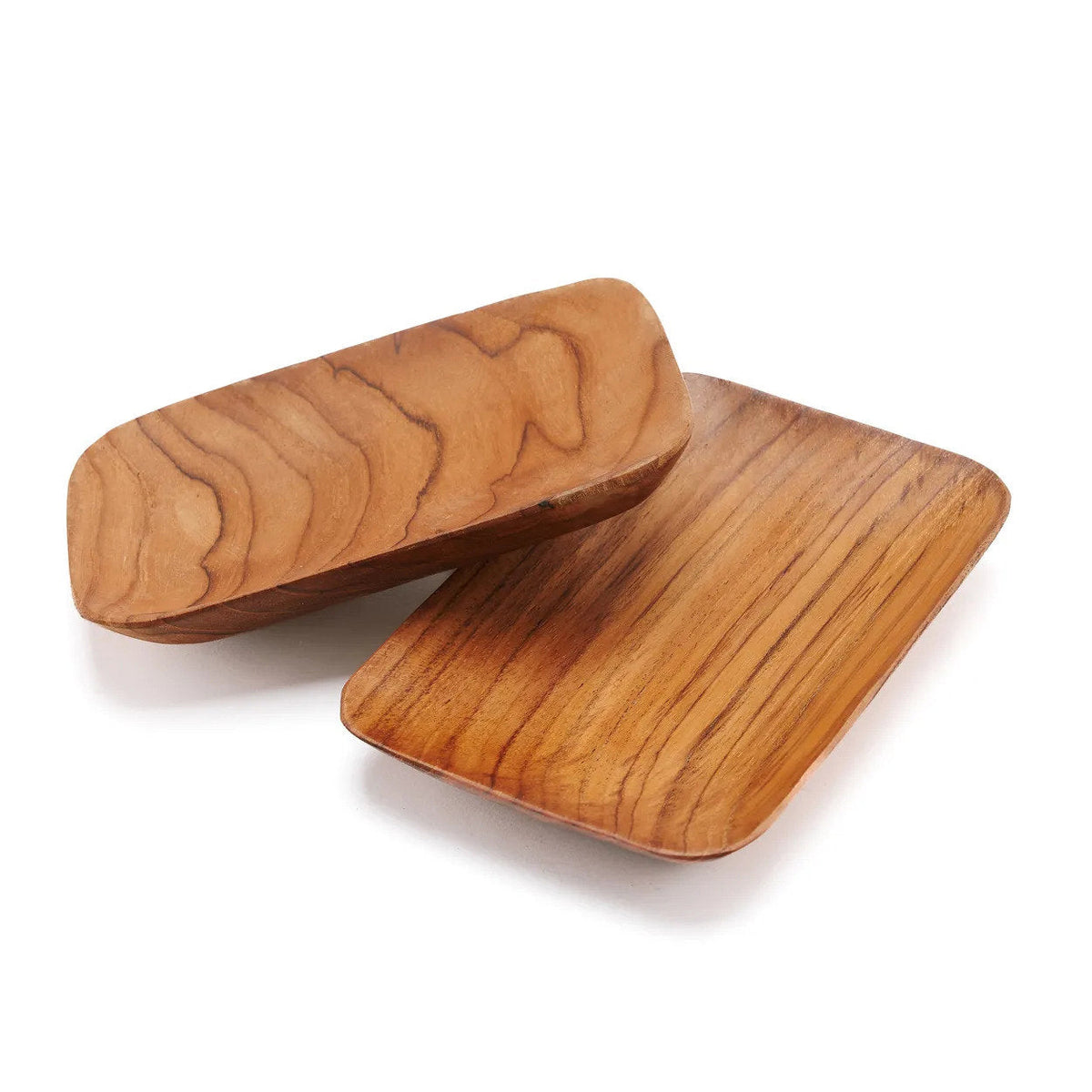 Teak Root stačiakampis serviravimo indas, natūralaus tikmedžio