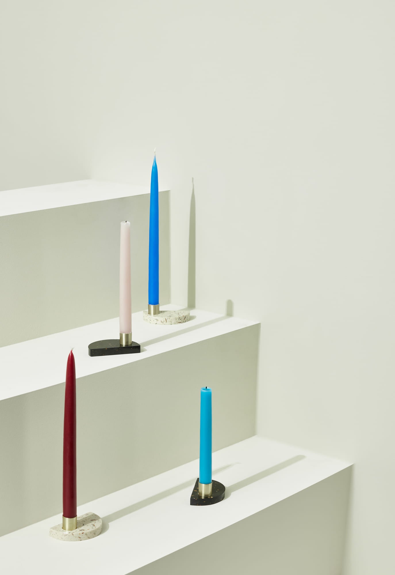 Crescent Candlesticks Žvakidė, juoda, smėlio (2 vnt.)