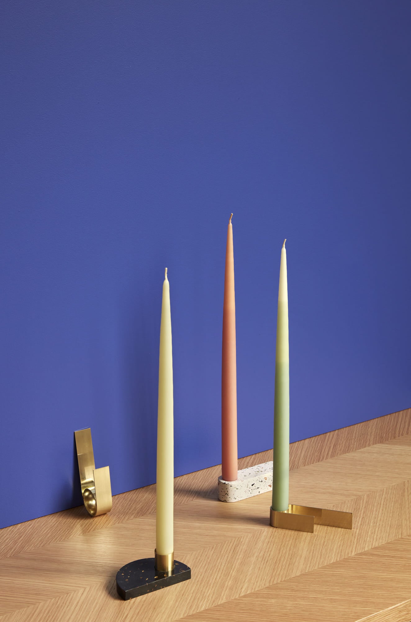 Crescent Candlesticks Žvakidė, juoda, smėlio (2 vnt.)
