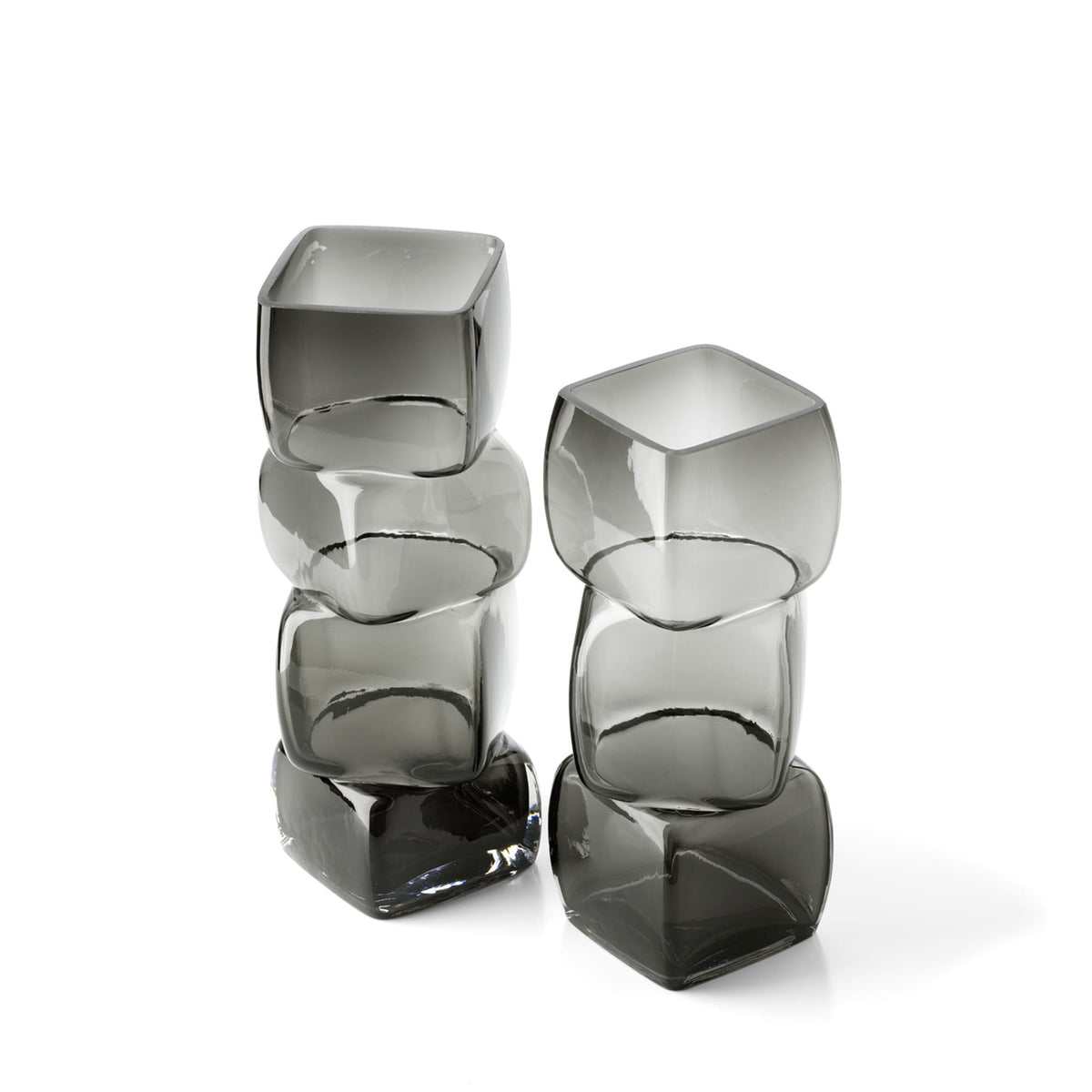 The Cubes M vaza, tamsiai pilka