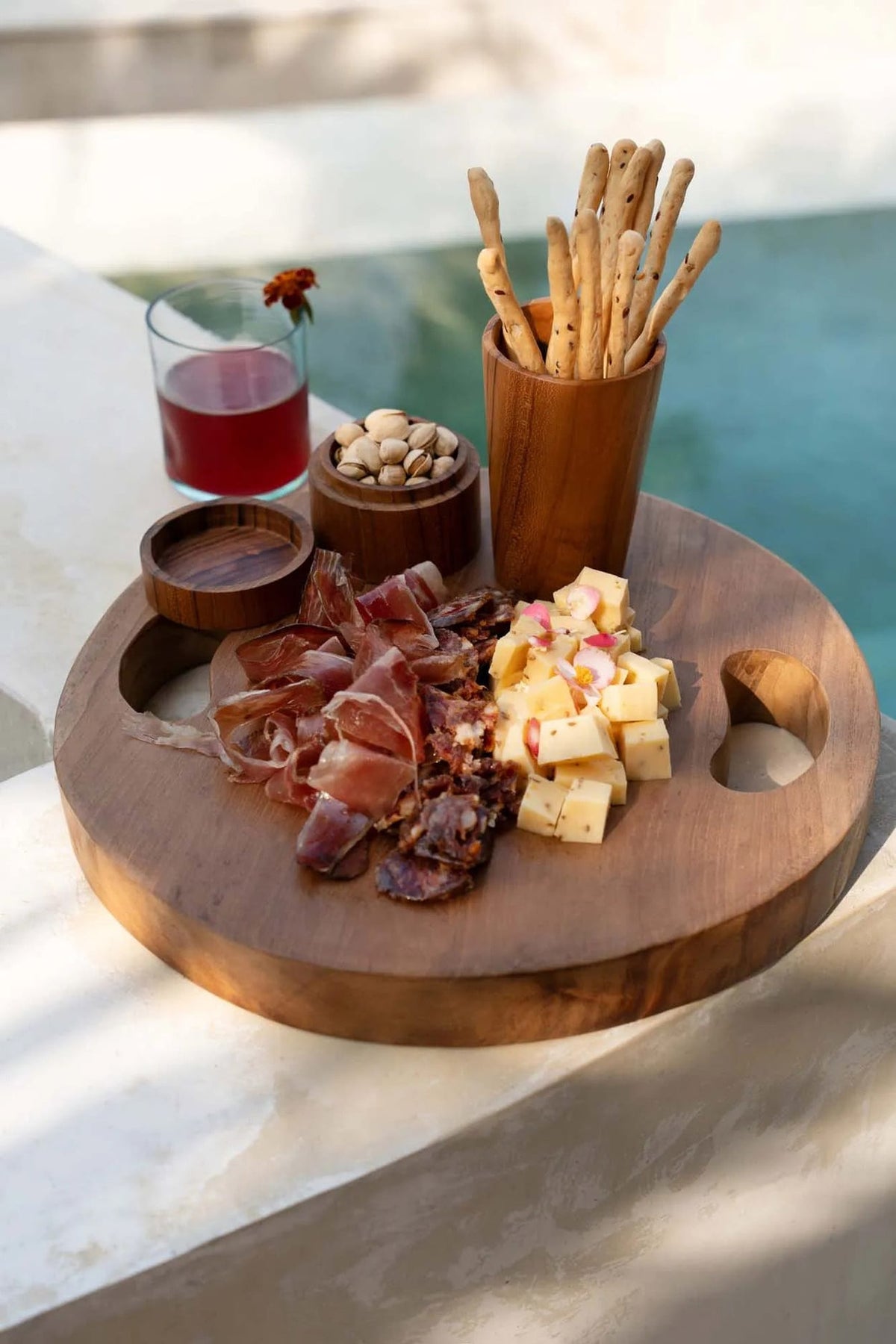 The Teak Root Tray - Natural - M