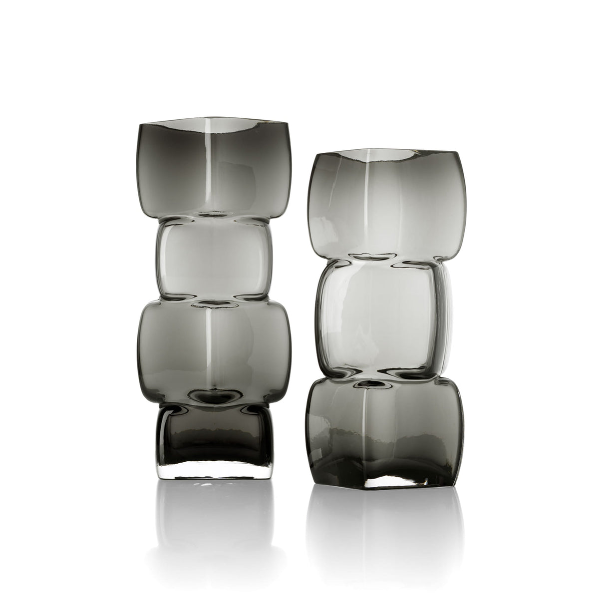 The Cubes L vaza, tamsiai pilka