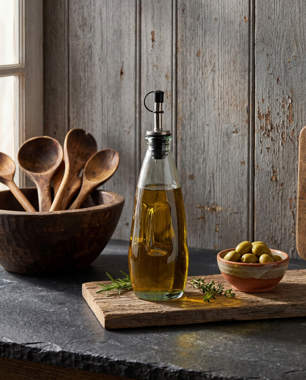 The Olive Oil Bottle N°03 aliejaus butelis, mėlynas